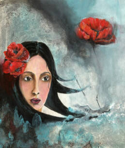 The Tempest, 42x50cm, acrylic on board